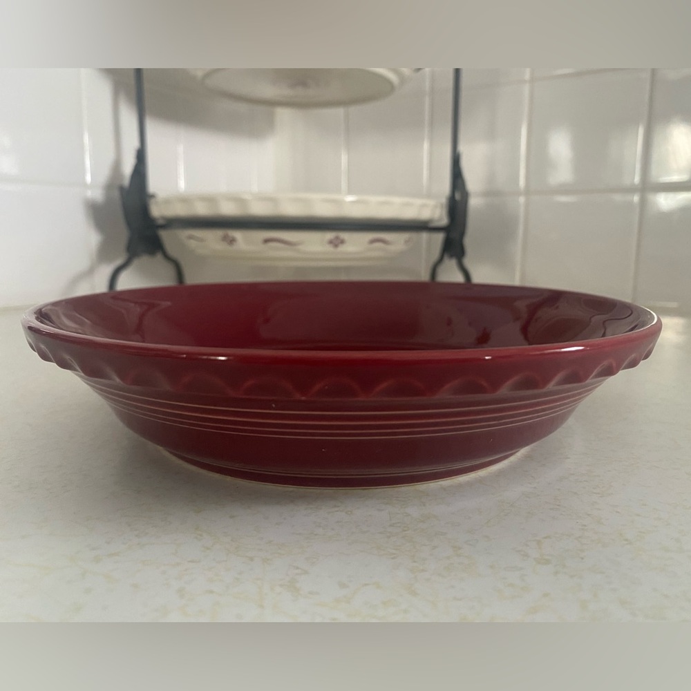 Fiestaware HLC 8.25" Medium 25oz Pie Baker Maroon Cinnabar Retired